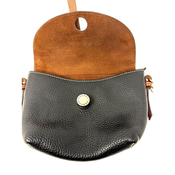 Dooney and Bourke Mini Cambridge Black Pebbled Leather Crossbody Purse Handbag - Picture 11 of 12